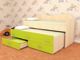 Кровать детская Нимфа двухместная 2.0 Венге/Дуб молочный в Рубцовске - rubcovsk.katalogmebeli.com | фото 2