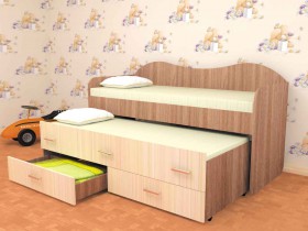 Кровать детская Нимфа двухместная 2.0 Венге/Дуб молочный в Рубцовске - rubcovsk.katalogmebeli.com | фото 3