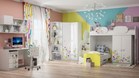 Детская комната Флер (Белый/корпус Выбеленное дерево) в Рубцовске - rubcovsk.katalogmebeli.com | фото 3