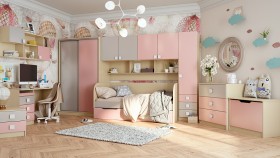 Детская комната Грэйси (Розовый/Серый/корпус Клен) в Рубцовске - rubcovsk.katalogmebeli.com | фото 13