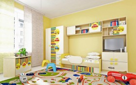 Детская комната Клаксон (Бежевый/корпус Клен) в Рубцовске - rubcovsk.katalogmebeli.com | фото 2