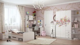 Детская комната Совушки (Белый/корпус Выбеленное дерево) в Рубцовске - rubcovsk.katalogmebeli.com | фото 5