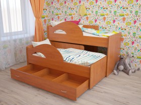 Кровать детская Радуга 1600 Млечный дуб/Венге в Рубцовске - rubcovsk.katalogmebeli.com | фото 6
