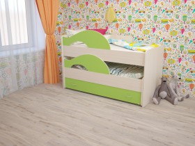 Кровать детская Радуга 1600 Млечный дуб/Венге в Рубцовске - rubcovsk.katalogmebeli.com | фото 8