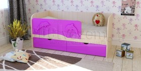 Друзья Кровать детская 2 ящика 1.6 Фиолетовый глянец в Рубцовске - rubcovsk.katalogmebeli.com | фото