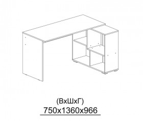 Компьютерный стол угловой СКМУ-4 белый в Рубцовске - rubcovsk.katalogmebeli.com | фото 3