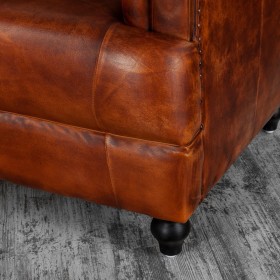 Кресло кожаное Лофт Честер-Нью (Коричневый, Рыжий) в Рубцовске - rubcovsk.katalogmebeli.com | фото 8