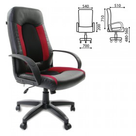 Кресло офисное BRABIX Strike EX-525 (черно-красный) в Рубцовске - rubcovsk.katalogmebeli.com | фото