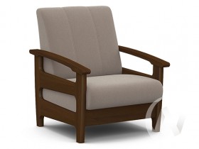Кресло для отдыха Омега (орех лак/CATANIA COCOA) в Рубцовске - rubcovsk.katalogmebeli.com | фото 1