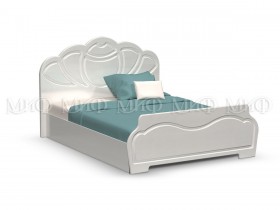 Кровать 1,4м Гармония (Белый/Белый глянец) в Рубцовске - rubcovsk.katalogmebeli.com | фото