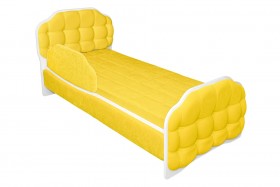 Кровать 180 Атлет 74 жёлтый (мягкий бортик) в Рубцовске - rubcovsk.katalogmebeli.com | фото