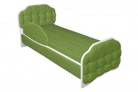 Кровать 190 Атлет Lux 76 Зелёный (мягкий бортик) в Рубцовске - rubcovsk.katalogmebeli.com | фото