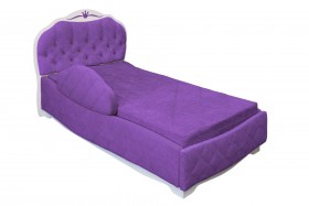 Кровать 190 Гармония Lux 32 Фиолетовый (мягкий бортик) в Рубцовске - rubcovsk.katalogmebeli.com | фото