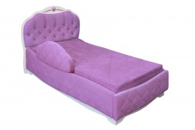 Кровать 190 Гармония Lux 67 Светло-фиолетовый (мягкий бортик) в Рубцовске - rubcovsk.katalogmebeli.com | фото