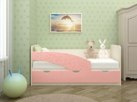Кровать Бабочки 1,6м (Розовый металлик) в Рубцовске - rubcovsk.katalogmebeli.com | фото