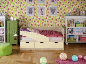 Кровать Бабочки 1,6м (Ваниль матовый) в Рубцовске - rubcovsk.katalogmebeli.com | фото