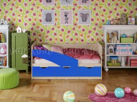Кровать Бабочки 1,8м (Синий матовый) в Рубцовске - rubcovsk.katalogmebeli.com | фото