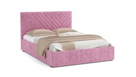 Кровать Гамма ш. 1400 (с основанием для хранения) (велюр тенерифе розовый) в Рубцовске - rubcovsk.katalogmebeli.com | фото