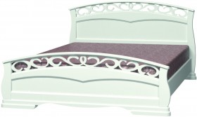 Кровать Грация-1 из массива сосны 1600*2000 Белый античный в Рубцовске - rubcovsk.katalogmebeli.com | фото 5