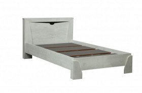 Кровать одинарная 33.07 с настилом "Лючия" (ш. 900)/(бетон пайн белый / венге / белый) в Рубцовске - rubcovsk.katalogmebeli.com | фото