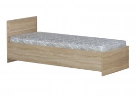Кровать одинарная 800-2 без матраса (прямые спинки) Дуб Сонома в Рубцовске - rubcovsk.katalogmebeli.com | фото