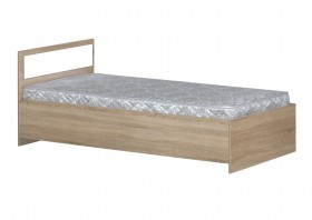 Кровать одинарная 900-2 без матраса (прямые спинки) Дуб Сонома в Рубцовске - rubcovsk.katalogmebeli.com | фото 1