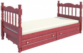 Кровать одинарная Аленка из массива сосны 800*1890 Орех в Рубцовске - rubcovsk.katalogmebeli.com | фото 2