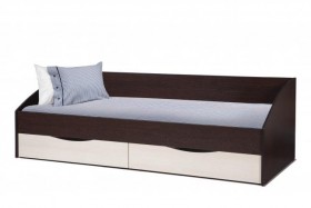 Кровать одинарная "Фея - 3" (симметричная) New (венге / вудлайн кремовый / ДВПО: белый) в Рубцовске - rubcovsk.katalogmebeli.com | фото