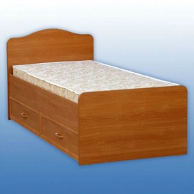 Кровать одинарная 800-2 без матраса (прямые спинки) Дуб Сонома в Рубцовске - rubcovsk.katalogmebeli.com | фото 2