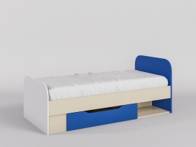 Кровать Скай 1650х750 (Синий/Белый/корпус Клен) в Рубцовске - rubcovsk.katalogmebeli.com | фото 1
