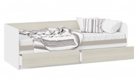 Кровать «Сканди» с 2 ящиками Дуб Гарден/Белый/Глиняный серый в Рубцовске - rubcovsk.katalogmebeli.com | фото 2