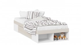 Кровать «Сканди» с ящиком Дуб Гарден/Белый в Рубцовске - rubcovsk.katalogmebeli.com | фото 1