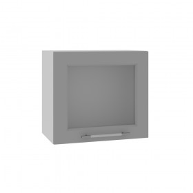 Квадро ВПГС 500 шкаф верхний горизонтальный со стеклом высокий (Лунный свет/корпус Серый) в Рубцовске - rubcovsk.katalogmebeli.com | фото