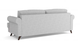 Оливер / диван - кровать 3-х местн. (еврокнижка) (велюр велутто серебряный 52 в Рубцовске - rubcovsk.katalogmebeli.com | фото 3