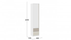 Шкаф для белья комбинированный «Сканди» Дуб Гарден/Белый/Глиняный серый в Рубцовске - rubcovsk.katalogmebeli.com | фото 3