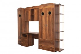 Шкаф комбинированный для одежды «Навигатор» (Дуб Каньон) в Рубцовске - rubcovsk.katalogmebeli.com | фото 5