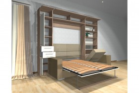 Шкаф-кровать с диваном Каролина в Рубцовске - rubcovsk.katalogmebeli.com | фото 3