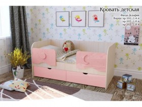 Соня Кровать детская 2 ящика 1.8 Розовый глянец в Рубцовске - rubcovsk.katalogmebeli.com | фото