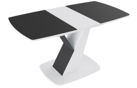 Стол обеденный «Гарда» Тип 1 (Белый/Стекло матовое черный графит) в Рубцовске - rubcovsk.katalogmebeli.com | фото 5