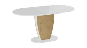 Стол обеденный «Монреаль» Тип 1 (Белый глянец/Бунратти) в Рубцовске - rubcovsk.katalogmebeli.com | фото 2