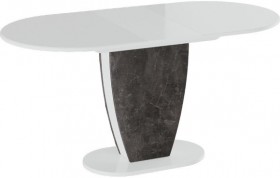 Стол обеденный «Монреаль» Тип 1 (Белый глянец/Моод темный) в Рубцовске - rubcovsk.katalogmebeli.com | фото 2