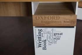 Стол с ящиками «Оксфорд» (Ривьера/Белый с рисунком) в Рубцовске - rubcovsk.katalogmebeli.com | фото 9