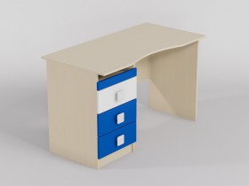 Стол (столешница с выемкой) Скай люкс (Синий/Белый/корпус Клен) в Рубцовске - rubcovsk.katalogmebeli.com | фото