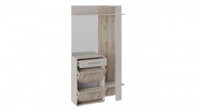 Шкаф для одежды «Нуар» тип 1 Фон серый/Дуб сонома в Рубцовске - rubcovsk.katalogmebeli.com | фото 3